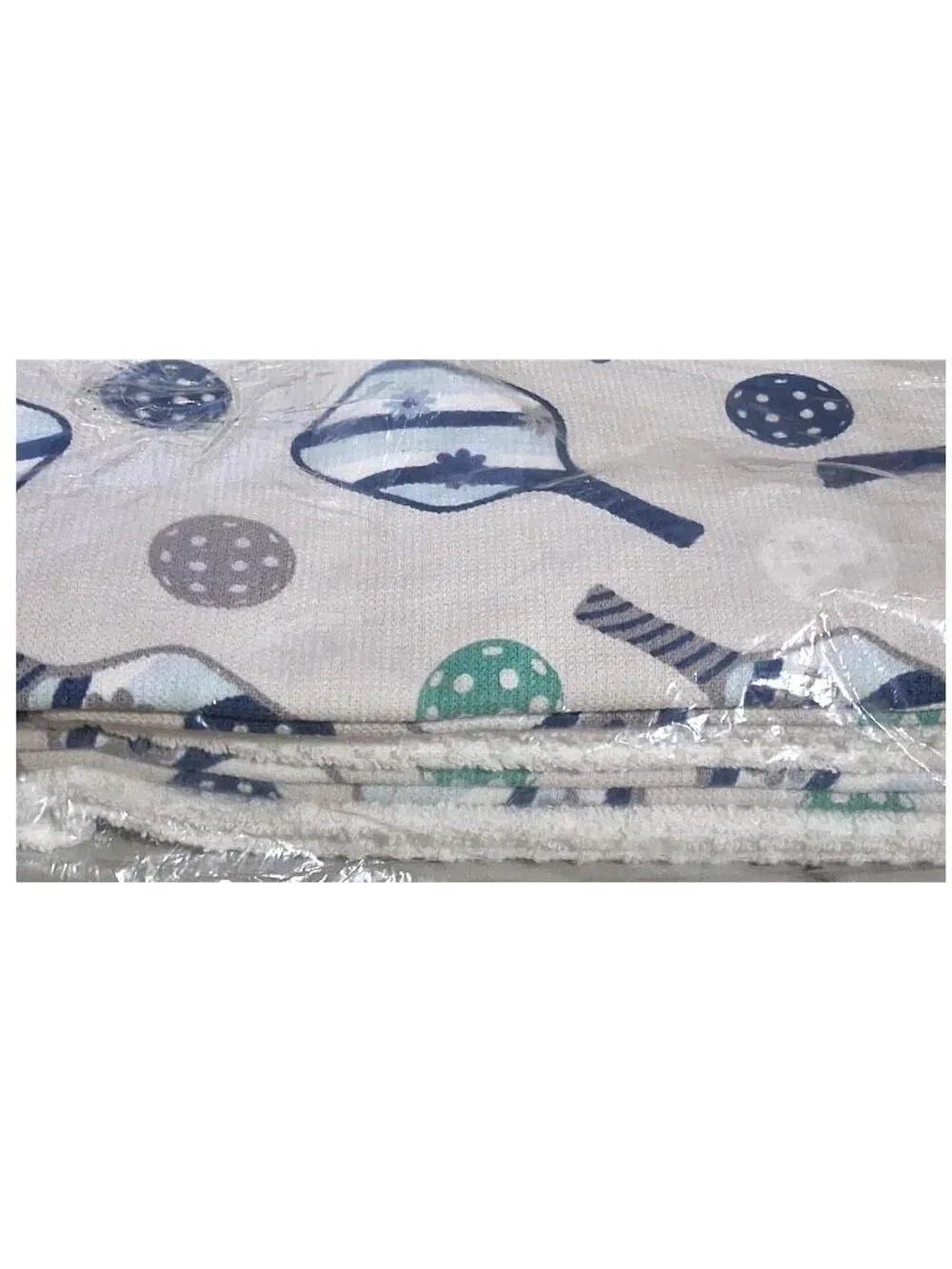 Set of 4 Isaac Mizrahi KITCHEN TOWELS PICKLEBALL 70% Cotton 30% Rayon/Bamboo NEW